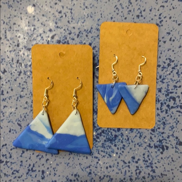 Handmade Clay Earrings - Fire & Ice Series - Picture 6 of 16